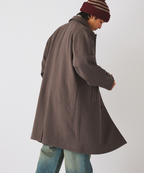 セール】フレンチ メリノウール バルマカーン コート（ステンカラー