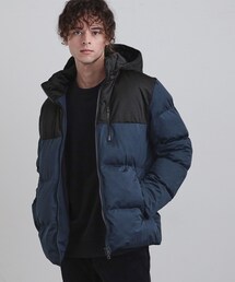 ポリストレッチ中綿フードブルゾン