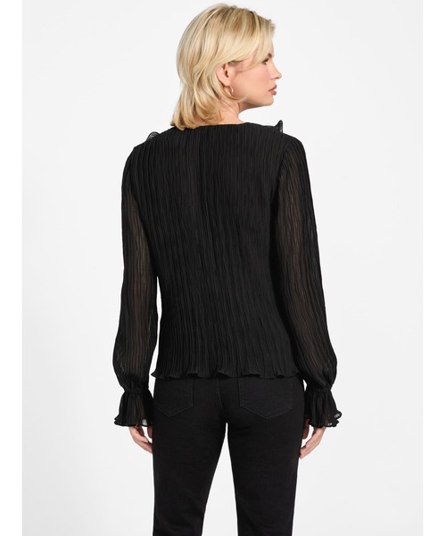 Guess（ゲス）の「Long Sleeves Faye Top 長袖ブラウス（シャツ/ブラウス・レディース・ブラック・SMALL/MEDIUM/X-SMALL）」の2枚目の写真