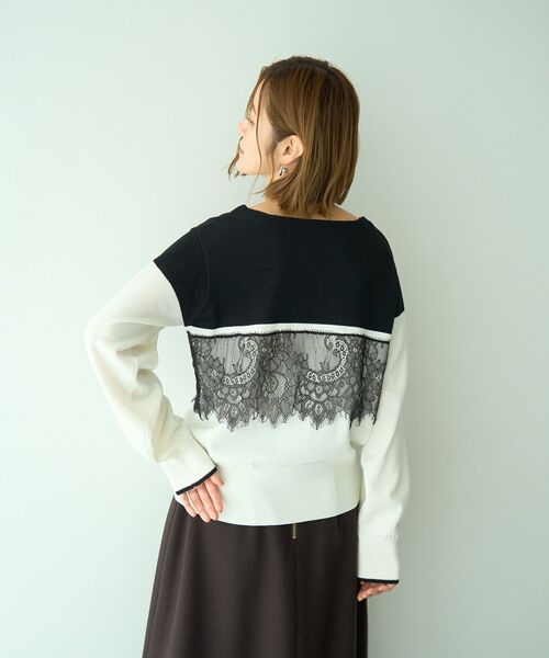 セール】バイカラーレースニット（ニット/セーター）｜YECCA VECCA