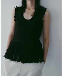 anuke(アンヌーク)のFringe Knit Tanktop(タンクトップ)