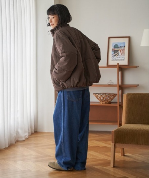 LBC（エルビーシー）の「スタンドネックワッシャー中綿ブルゾン（ブルゾン・レディース・ブラック/グレイッシュベージュ/ダークブラウン・M/L）」の7枚目の写真