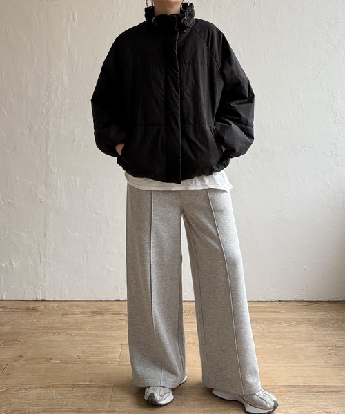 LBC（エルビーシー）の「スタンドネックワッシャー中綿ブルゾン（ブルゾン・レディース・ブラック/グレイッシュベージュ/ダークブラウン・M/L）」の14枚目の写真