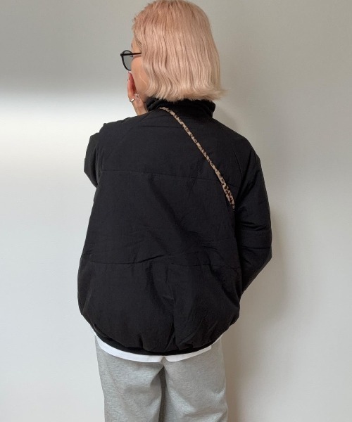 LBC（エルビーシー）の「スタンドネックワッシャー中綿ブルゾン（ブルゾン・レディース・ブラック/グレイッシュベージュ/ダークブラウン・M/L）」の22枚目の写真