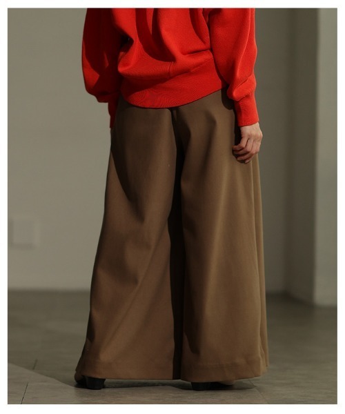 Sawa a la mode(サワアラモード)の「フロントタックワイドパンツ(その他パンツ・レディース・ブラック/チャコールグレー/ベージュ系その他・FREE)」の11枚目の写真