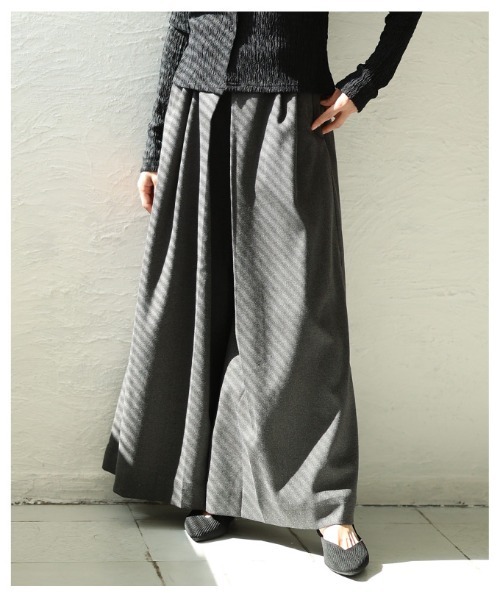 Sawa a la mode(サワアラモード)の「フロントタックワイドパンツ(その他パンツ・レディース・ブラック/チャコールグレー/ベージュ系その他・FREE)」の20枚目の写真