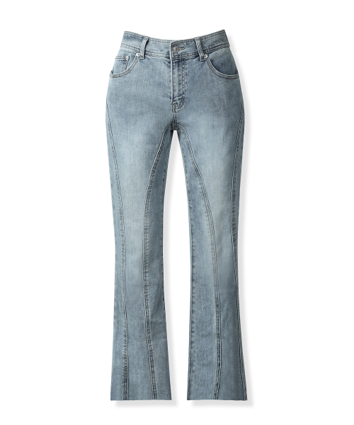 AVANDRESS(アバンドレス )の「Thin Bootscut Pants BLUE(デニムパンツ・レディース・ブルー・SMALL/MEDIUM/LARGE/X-LARGE)」の5枚目の写真