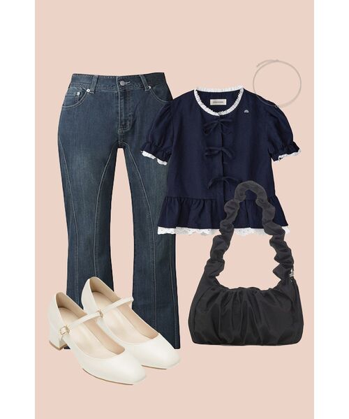 AVANDRESS(アバンドレス )の「Thin Bootscut Pants BLUE(デニムパンツ・レディース・ブルー・SMALL/MEDIUM/LARGE/X-LARGE)」の13枚目の写真