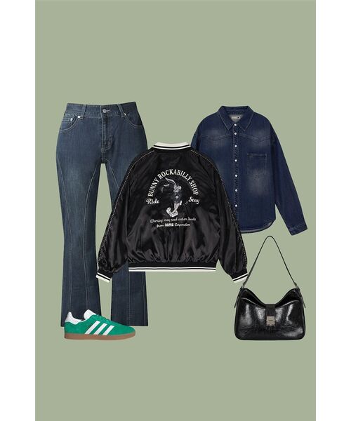 AVANDRESS(アバンドレス )の「Thin Bootscut Pants BLUE(デニムパンツ・レディース・ブルー・SMALL/MEDIUM/LARGE/X-LARGE)」の16枚目の写真