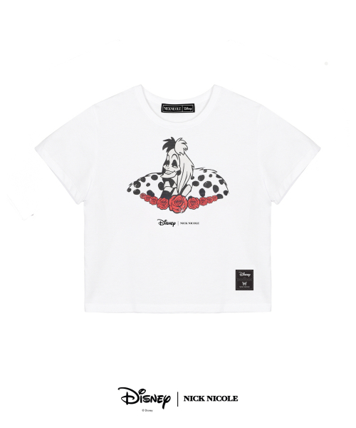NICK&NICOLE(ニックアンドニコール)の「DISNEY ROSE CRUELLA CROP TOP_WHITE(Tシャツ/カットソー・レディース・その他・FREE)」の4枚目の写真