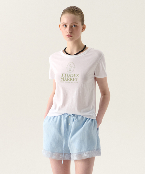TTUDEMENT(トュードメント)の「FRENCH LACE SHORTS BLUE(その他パンツ・レディース・その他・FREE)」の2枚目の写真