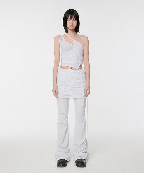 FLAREUP（フレアアップ）の「[SET] Handmade Twisted Layered Top (FL-118_White)（Tシャツ/カットソー・レディース・ホワイト・FREE）」の7枚目の写真