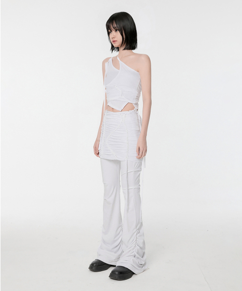 FLAREUP（フレアアップ）の「[SET] Handmade Twisted Layered Top (FL-118_White)（Tシャツ/カットソー・レディース・ホワイト・FREE）」の8枚目の写真