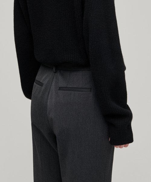 MUSINSA STANDARD WOMAN（ムシンサスタンダードウーマン）の「ウィメンズヘビーウェイト裏起毛ルーズテーパードヒドゥンバンディングスラックス[チャコールグレー]（スラックス・レディース・その他・30/24/25/26/27/28/29）」の7枚目の写真