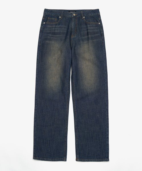TOFFEE(トフィー)の「SL01 サマー デニム ワイドパンツ (WASHED DEEP INDIGO)(デニムパンツ・メンズ・その他・SMALL/MEDIUM/LARGE/X-LARGE)」の2枚目の写真