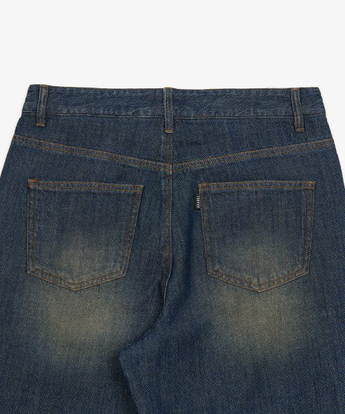 TOFFEE(トフィー)の「SL01 サマー デニム ワイドパンツ (WASHED DEEP INDIGO)(デニムパンツ・メンズ・その他・SMALL/MEDIUM/LARGE/X-LARGE)」の7枚目の写真