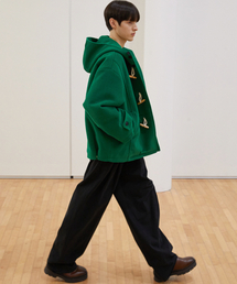 TRIP LE SENS（トリップ ル センス）の「オーバーサイズダッフルショートコート_グリーン（ダッフルコート）」