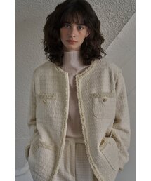 WITHOUT SUMMER（ウィズアウトサマ）の「ソルトツイードジャケット_アイボリー（テーラードジャケット）」