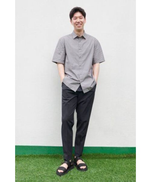 MUSINSA STANDARD（ムシンサスタンダード）の「キャロットヒドゥンバンディングクロップドスラックス[チャコールグレー]（スラックス・メンズ・その他・30/26/27/28/29）」の9枚目の写真