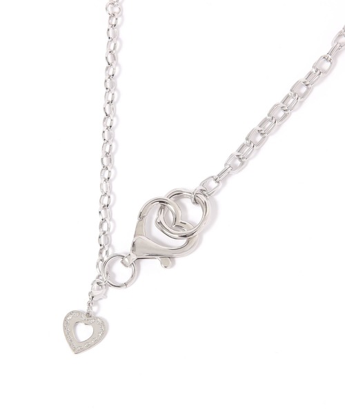 Heather（ヘザー）の「ハートコンビチェーンネックレス　613158（ネックレス・レディース・ゴールド/シルバー・ONE SIZE）」の2枚目の写真