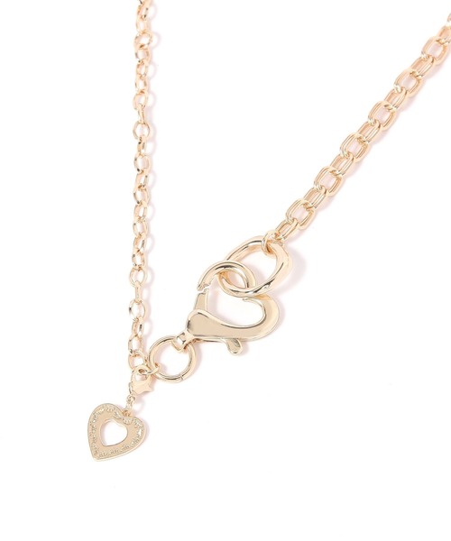 Heather（ヘザー）の「ハートコンビチェーンネックレス　613158（ネックレス・レディース・ゴールド/シルバー・ONE SIZE）」の5枚目の写真