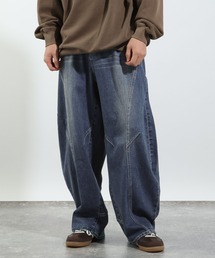 BAYFLOW | 【ストレッチ】ワイドバレルデニムパンツ(デニムパンツ)