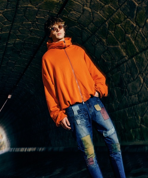 glamb（グラム）の「Balloon Zip Up Hoodie / バルーンジップアップフーディー（パーカー・メンズ・オレンジ/ホワイト/ブラック・S/M/L）」の18枚目の写真