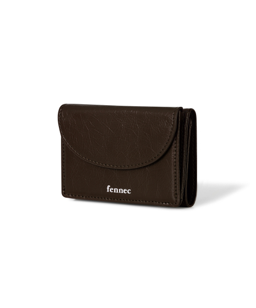 FENNEC(フェネック)の「CRINKLE HALFMOON MINI WALLET - ESPRESSO(財布・レディース・その他・FREE)」の1枚目の写真