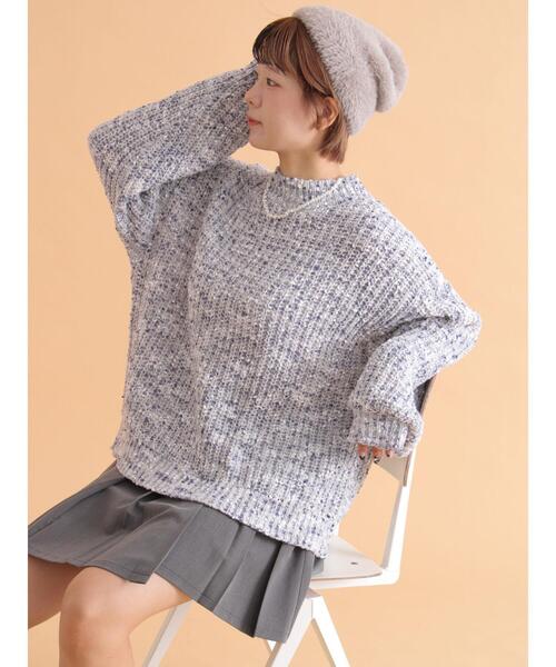 ehka sopo（エヘカソポ）の「シャギーワッチキャップ（ニットキャップ/ビーニー・レディース・キナリ/ベージュ/グレー・F）」の6枚目の写真