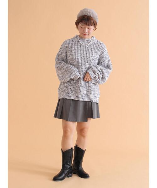 ehka sopo（エヘカソポ）の「シャギーワッチキャップ（ニットキャップ/ビーニー・レディース・キナリ/ベージュ/グレー・F）」の8枚目の写真