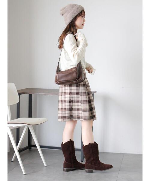 ehka sopo（エヘカソポ）の「シャギーワッチキャップ（ニットキャップ/ビーニー・レディース・キナリ/ベージュ/グレー・F）」の12枚目の写真