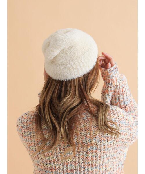 ehka sopo（エヘカソポ）の「シャギーワッチキャップ（ニットキャップ/ビーニー・レディース・キナリ/ベージュ/グレー・F）」の18枚目の写真
