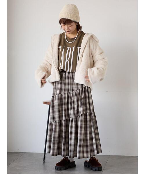 ehka sopo（エヘカソポ）の「シャギーワッチキャップ（ニットキャップ/ビーニー・レディース・キナリ/ベージュ/グレー・F）」の22枚目の写真