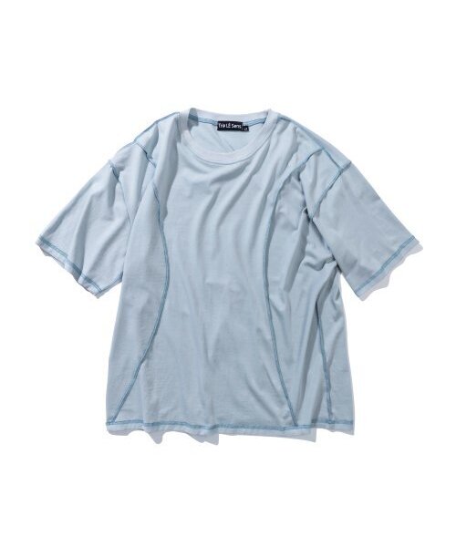 TRIP LE SENS(トリップ ル センス)の「ウェイビースティッチシルケットTシャツ_ スカイブルー(Tシャツ/カットソー・レディース・その他・LARGE/MEDIUM)」の1枚目の写真