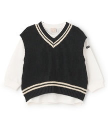 petit main | 【ウォッシャブル】ニットベストセット(アンサンブル)