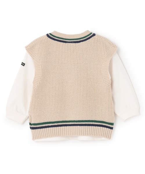 petit main（プティマイン）の「【ウォッシャブル】ニットベストセット（アンサンブル・キッズ・モカ/ブラック/アイボリー・110cm/120cm/100cm/90cm/130cm/80ｃｍ）」の8枚目の写真