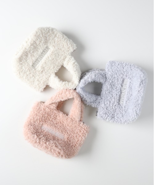 Right-on（ライトオン）の「【VIVIAN BLUE】2WAYボアショルダートートバッグ (可愛いデザイン / 軽量 / 保温性 / 肌触り抜群)（トートバッグ・キッズ・ピンク/オフホワイト/サックスブルー・ONE SIZE）」の10枚目の写真