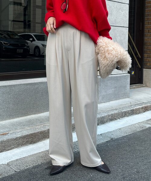 DouDou（ドゥドゥ）の「裏起毛4WAYストレッチパンツ（その他パンツ・レディース・ブラウン/アイボリー/ブラック・FREE）」の9枚目の写真