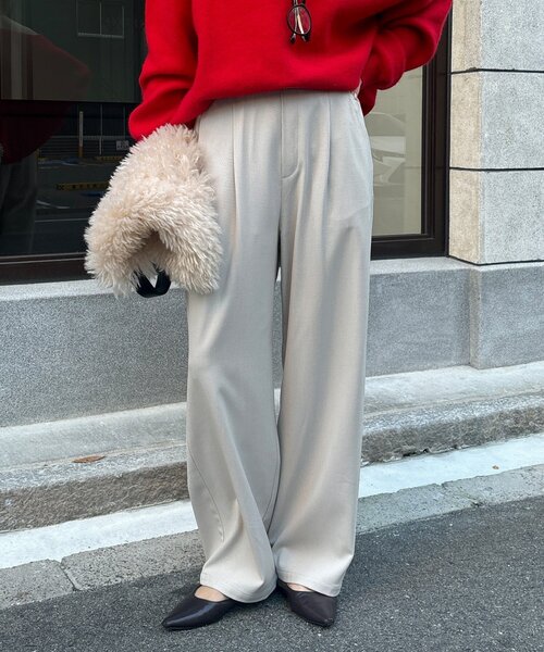 DouDou（ドゥドゥ）の「裏起毛4WAYストレッチパンツ（その他パンツ・レディース・ブラウン/アイボリー/ブラック・FREE）」の10枚目の写真