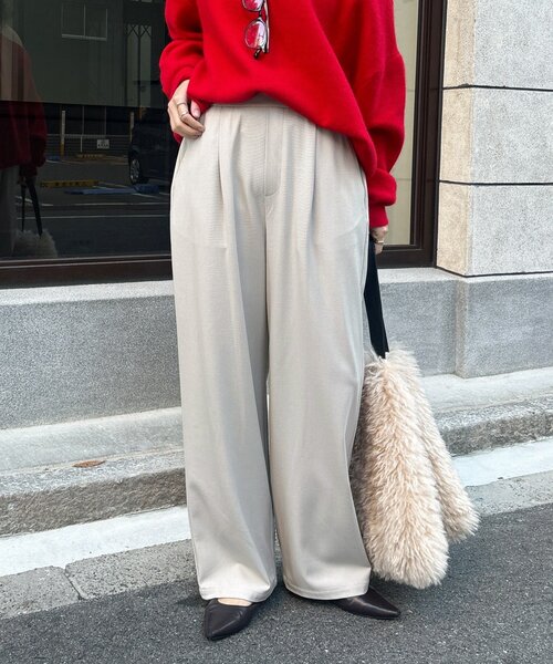 DouDou（ドゥドゥ）の「裏起毛4WAYストレッチパンツ（その他パンツ・レディース・ブラウン/アイボリー/ブラック・FREE）」の11枚目の写真