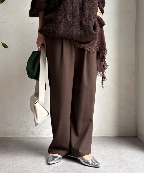 DouDou（ドゥドゥ）の「裏起毛4WAYストレッチパンツ（その他パンツ・レディース・ブラウン/アイボリー/ブラック・FREE）」の20枚目の写真