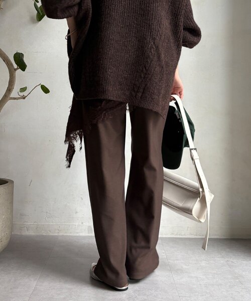 DouDou（ドゥドゥ）の「裏起毛4WAYストレッチパンツ（その他パンツ・レディース・ブラウン/アイボリー/ブラック・FREE）」の21枚目の写真