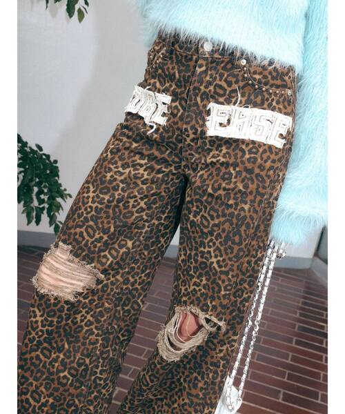 EVRIS（エヴリス）の「ハイウエストグラフィックワイドパンツ（その他パンツ・レディース・ブラック/その他1・MEDIUM/SMALL）」の7枚目の写真