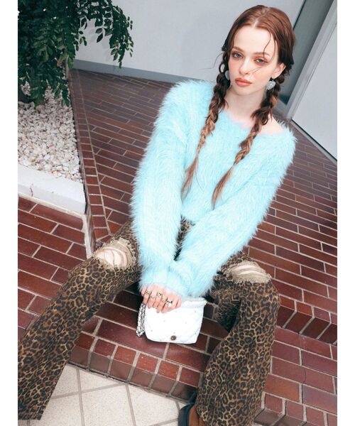 EVRIS（エヴリス）の「ハイウエストグラフィックワイドパンツ（その他パンツ・レディース・ブラック/その他1・MEDIUM/SMALL）」の8枚目の写真