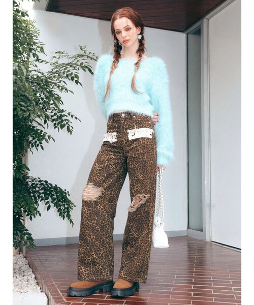 EVRIS（エヴリス）の「ハイウエストグラフィックワイドパンツ（その他パンツ・レディース・ブラック/その他1・MEDIUM/SMALL）」の10枚目の写真