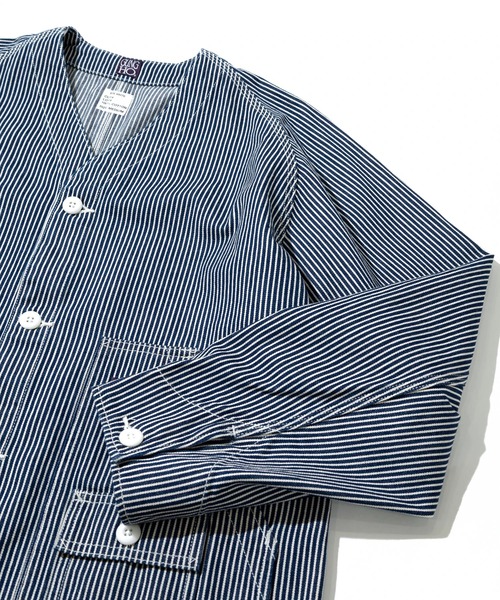 GUNG HO（ガンホー）の「GUNG HO/ ガンホー　HICKORY THE EXPEDITION JACKET（ブルゾン・メンズ・ストライプ・MEDIUM/LARGE/X-LARGE）」の4枚目の写真