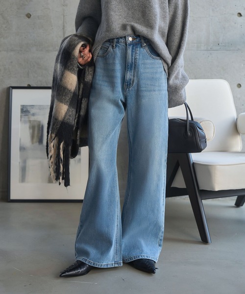 錯覚美脚デニムカーブパンツ（デニムパンツ）｜KOBE LETTUCE