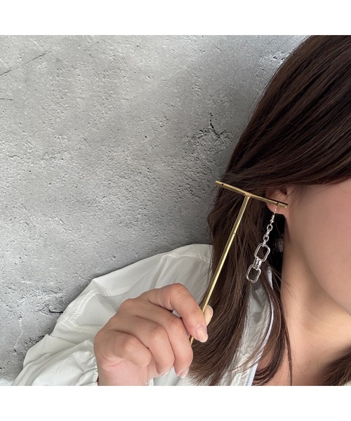 tone(トーン)の「【musk】シンプルチェーンのフックピアス(MA)(ピアス(両耳用)・レディース・シルバー・FREE)」の11枚目の写真