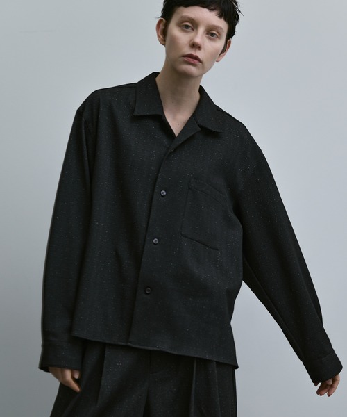 remer(リメール)の「LOOSE BASIC SHIRT "LAME HERRINGBONE" / ルーズベーシックシャツラメヘリンボーン(シャツ/ブラウス・メンズ・ブラック・SMALL/MEDIUM/LARGE)」の9枚目の写真