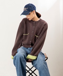 MILLION CARATS | 【ふわ軽あったか＆きれい見え】配色が洒落る！アルパカタッチのWフェイスカーデ(カーディガン/ボレロ)